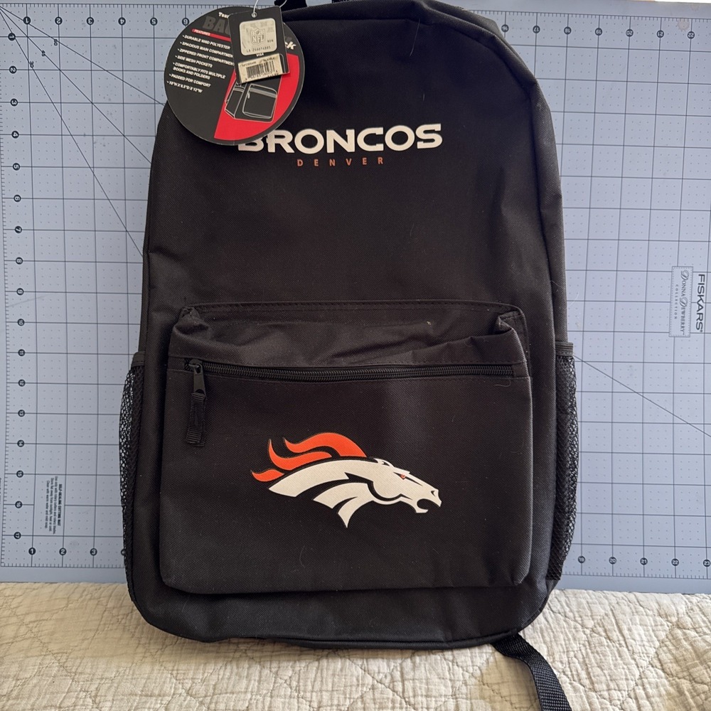 NFL Denver Broncos Football Kids‎ Book Backpack NWT